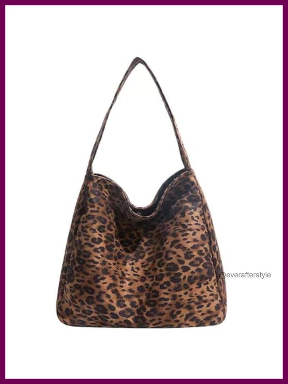 Large Leopard Print Tote Bag nylon Shoulder Hobo Handbag Shopper